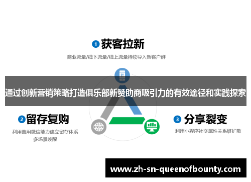 通过创新营销策略打造俱乐部新赞助商吸引力的有效途径和实践探索 通过创新营销策略打造俱乐部新赞助商吸引力的有效途径和实践探索